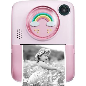 Anlık Termal Yazıcılı Dijital Çocuk Kamerası 2.0 Inç Hd 1080P Instant Photo Printer Camera Pembe