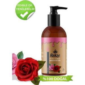 Gül Aromalı Yenilir Erotic Vücut Masaj Yağı 120 ml