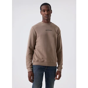 Lee Cooper Bisiklet Yaka Taş Erkek Sweatshırt 241 Lcm 241018 Dorre Tas