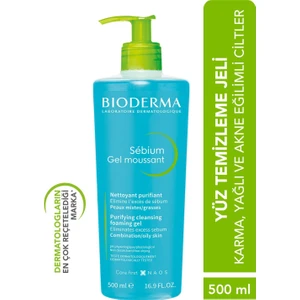 Sebium Karma, Yağlı ve Akne Eğilimli Ciltler Için Sivilce ve Siyah Nokta Karşıtı Günlük Yüz Temizleme Jeli 500 ml