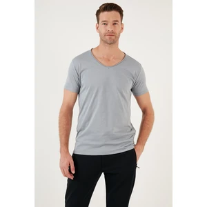 Pamuk Slim Fit V Yaka Basic T Shirt Erkek T Shirt 5412001