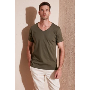 Pamuklu Slim Fit V Yaka Basic T Shirt Erkek T SHİRT 5412001