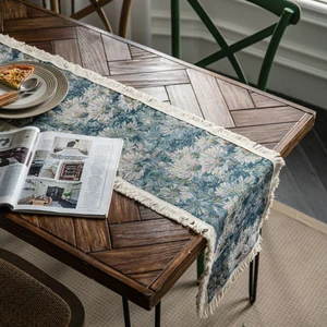 Masa Runner Jacquard Ayçiçeği Amerikan Partisi Dekorasyonu Amerikan Dekoratif Sundurma Kapağı (Yurt Dışından)