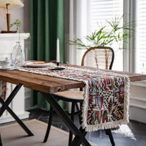 Masa Runner Jacquard Ayçiçeği Amerikan Partisi Dekorasyonu Amerikan Dekoratif Sundurma Kapağı (Yurt Dışından)