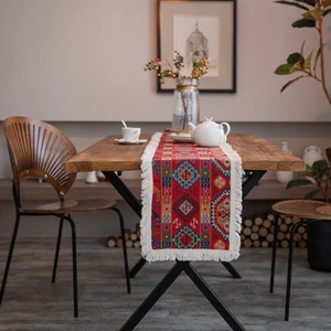 Masa Runner Jacquard Ayçiçeği Amerikan Partisi Dekorasyonu Amerikan Dekoratif Sundurma Kapağı (Yurt Dışından)