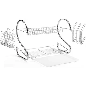 Ev Mutfak Depolama Raf 2 Katmanlı Tahliye Rafı Süzgeç Bulaşık Damlama Raf Sofra Depolama Raf Kupası Tutucu Kesme Tahtası Tutucu | Depolama Tutucular ve Amp;raflar (Yurt Dışından)