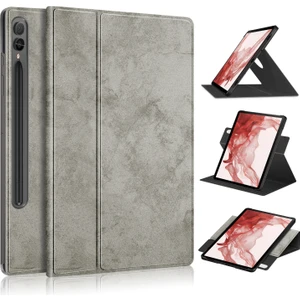 Samsung Galaxy Tab S9+ SM-X810 / SM-X816B / SM-X818U Deri Döner Stand Kapağı (Yurt Dışından)