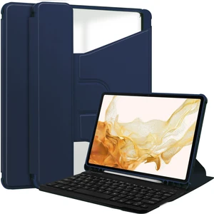 Samsung Galaxy Tab S9+ Pu Deri+ Akrilik Tablet Kılıfı 360 Derek Dönen Stand Kapağı (Yurt Dışından)