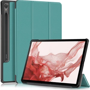 Samsung Galaxy Tab S9 SM-X710, SM-X716B, SM-X718U Deri Tablet Kılıfı Trifold Stand Akıllı Kapak (Yurt Dışından)