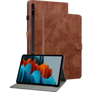 Samsung Galaxy Tab S9+ Basılı Tablet Kılıf Pu Deri Kart Tutucu Stand Kapağı (Yurt Dışından)