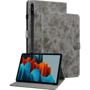 Samsung Galaxy Tab S9+ Basılı Tablet Kılıf Pu Deri Kart Tutucu Stand Kapağı (Yurt Dışından)