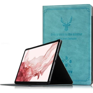 Samsung Galaxy Tab S9 Stand Case Folio Flip Pu Deri+Pc Anti-Drop Tablet Koruyucu Kapak (Yurt Dışından)