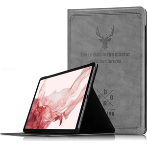 Samsung Galaxy Tab S9 Stand Case Folio Flip Pu Deri+Pc Anti-Drop Tablet Koruyucu Kapak (Yurt Dışından)