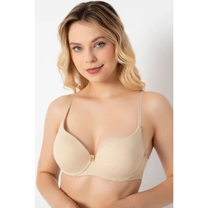 Dolgulu Sütyen Kadın Siyah Push Up Balenli Süngerli Günlük Sporcu Kullanım Destekli Basic T-Shirt Sütyeni 3783
