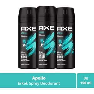 Erkek Sprey Deodorant Apollo 48 Saat Etkileyici Koku 150 ml x3