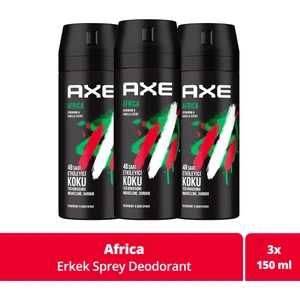 Erkek Sprey Deodorant Africa 48 Saat Etkileyici Koku 150 ml x3