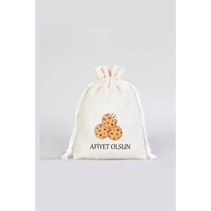 Feza Bagg Store Kurabiye Baskılı Ham Bez Kese 5 Adet (10X15)