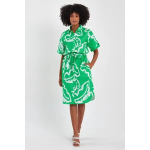 Alexander Gardi Kuşaklı Gömlek Elbise (B23-009)