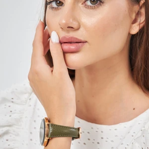 Samsung Galaxy Watch  Samsung Watch 4 Watch 5 Watch 6 Watch 5 Pro 40 MM 43 MM 44 MM 45 MM 46 MM 47 MM 20 MM Hakiki Deri Kayış Yeşil