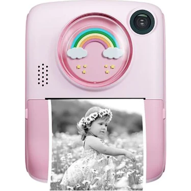 Pazariz Anlık Termal Yazıcılı Dijital Çocuk Kamerası 2.0 Inç Hd 1080P Instant Photo Printer Camera