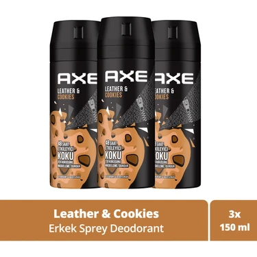 Axe Erkek Sprey Deodorant Leather & Cookies 48 Saat Etkileyeci Koku 150 ml