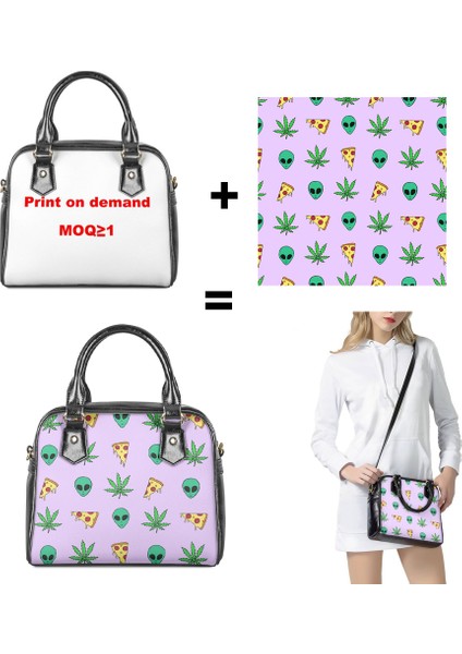 Neon Glow Tropics Talep Üzerine Özel Uv Baskı Kadın Pu Seyahat Eyer Çantaları Dropshipping Dl (Yurt Dışından)