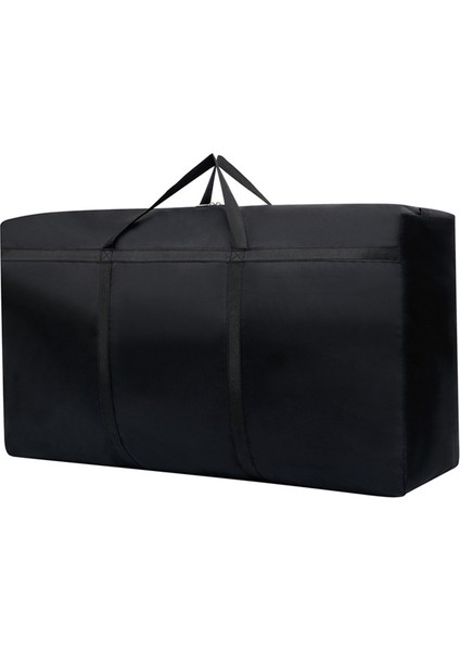 M Siyah Unisex Katlanabilir Oxford Bez Bagaj Çantası Büyük Kapasiteli Toz Geçirmez Saklama Torbaları Kalınlaşmış Taşınabilir Ince Duffle Çanta Büyük Hareketli Çanta (Yurt Dışından)