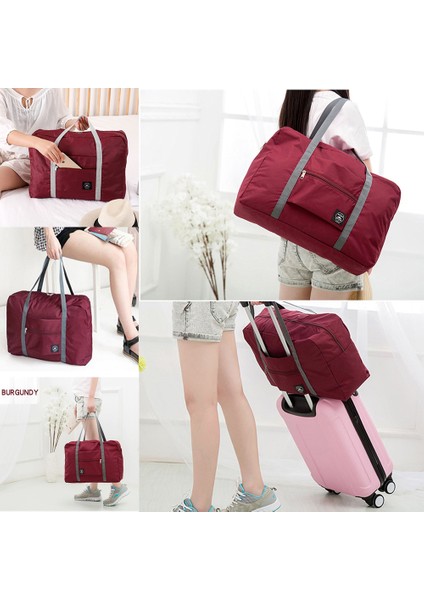 5blue Y Katlanır Seyahat Çantası Kadın Seyahat Bagaj Çantaları Büyük Kapasiteli Mavi Mektup Baskı Taşınabilir Tote Duffel Set Gecelik Bayan Erkekler Için (Yurt Dışından)
