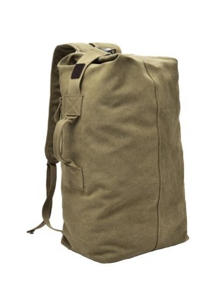 Haki L Açık Seyahat Çantası Askeri Çanta Taşınabilir Erkek Sırt Çantası Büyük Kapasiteli Kova Omuz Çantası Erkek Sırt Çantası (Yurt Dışından)