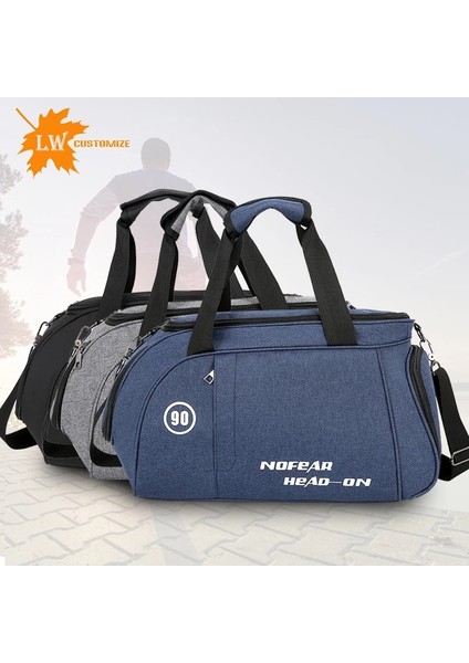 Siyah Özel Logo Erkekler Spor Çantası Spor Çantası Futbol Antrenman Çantası Su Geçirmez Seyahat Çantası Bağımsız Ayakkabı Çantası Baskı Kişiselleştir Desen (Yurt Dışından)