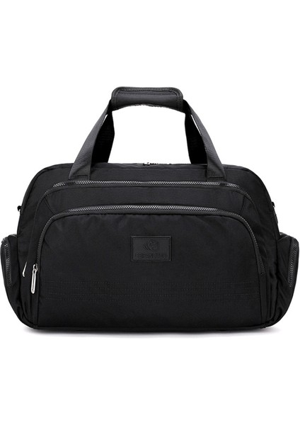 Küçük Siyah Islak Kuru Ayırma Spor Tote Omuz Çantası Katlanabilir Genişletilebilir Yoga Spor Çantası Büyük Kapasiteli Seyahat Çantası Kadın Saklama Çantası (Yurt Dışından)