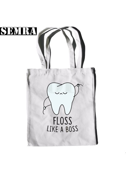 B2033J Diş ve Diş Hekimi Grafik Estetik Komik Moda Çanta Omuz Çantaları Rahat Alışveriş Kız Çanta Kadın Zarif Kanvas Çanta (Yurt Dışından) indirimleri