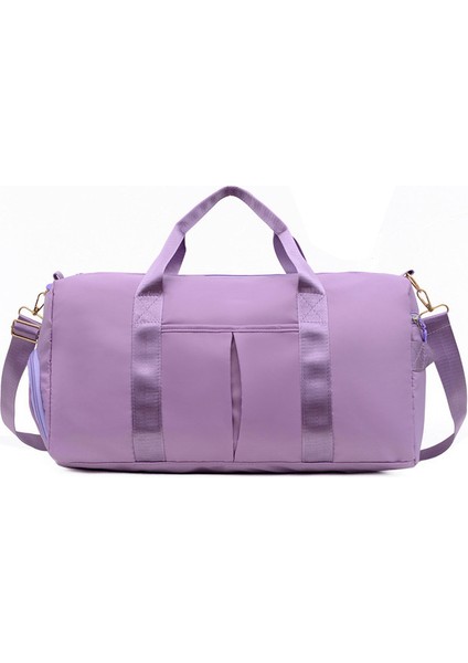 Lavanta Omuz Eğitim Çantası Spor Çantası Erkek Seyahat Çantası Kadın Tote Messenger Seyahat Spor Çantası Kuru ve Islak Ayırma Spor Çantası (Yurt Dışından)