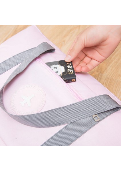 A-Pembe Yeni Büyük Kapasiteli Moda Su Geçirmez Katlanabilir Seyahat Çantaları Kadın Çantası Için Kalın Oxford Bez Çanta Seyahat Bagaj Üzerinde Taşımak (Yurt Dışından) indirimleri