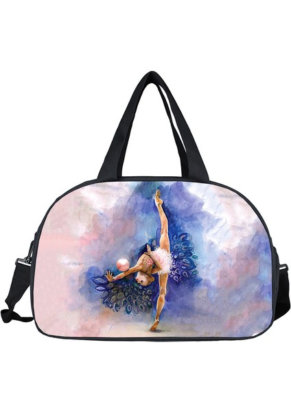 DSTWUDAO018X Suluboya Jimnastik Sanat Tote Çanta Bayanlar Dans Spor Saklama Torbaları Seyahat Çok Fonksiyonlu Taşınabilir Messenger Çanta Omuz Çantası (Yurt Dışından)
