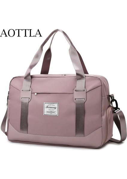 Pembe Aottla Kadın Seyahat Çantası Moda Spor Spor Çantası Çok Fonksiyonlu Çanta Rahat Büyük Kapasiteli Omuz Çantası Bayanlar Crossbody Paketi (Yurt Dışından) fiyatları