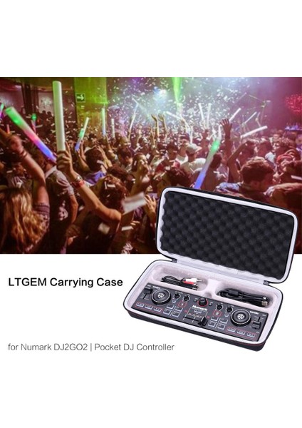 Ltgem Eva Numark DJ2GO2/POCKET Dj Controller Için Suya Dayanıklı Taşıma Çantası (Yurt Dışından)