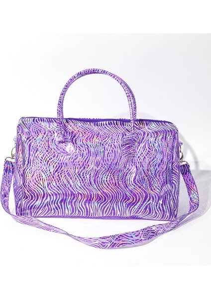 Mor Düz Bling Lazer Pembe Geceyi Harcamak Ita Çanta Kadın Temizle Çanta Tote Debriyaj Çanta 2022 Tas Ana Kesesi Femme Bolsa Mochila (Yurt Dışından)