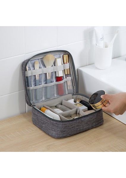 Gri Seyahat Kablo Çantası Taşınabilir Dijital USB Gadget Organizatör Şarj Telleri Kozmetik Fermuarlı Çanta Kiti Kılıf Aksesuarları (Yurt Dışından) indirimleri