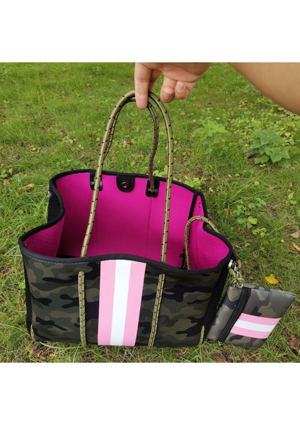 Numara 7 2021 Lüks Su Geçirmez Kadın Çantası Neopren Plaj Tote Çanta Omuz Bezi Cüzdanlı Seyahat Çantası Neopren Büyük Çanta 103 (Yurt Dışından)