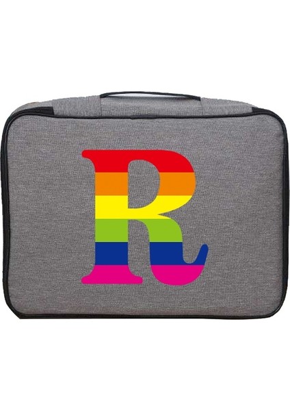 2rainbow R Büyük Belge Saklama Çantası Dosya Kilit Kutusu Gökkuşağı Baskı Klasörü Pasaport Tutucu Şifre Kilidi Gizlilik Şeyler Kilitlenebilir Organizatör (Yurt Dışından)