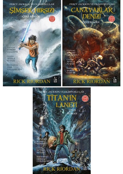 Percy Jackson ve Olimposlular Çizgi Roman Serisi 1-2-3. Ciltler - Rick Riordan