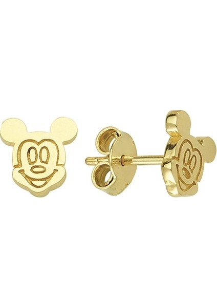 14 Ayar Altın Mickey Küpe