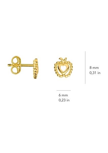 14K Altın Elma Küpe fiyatları