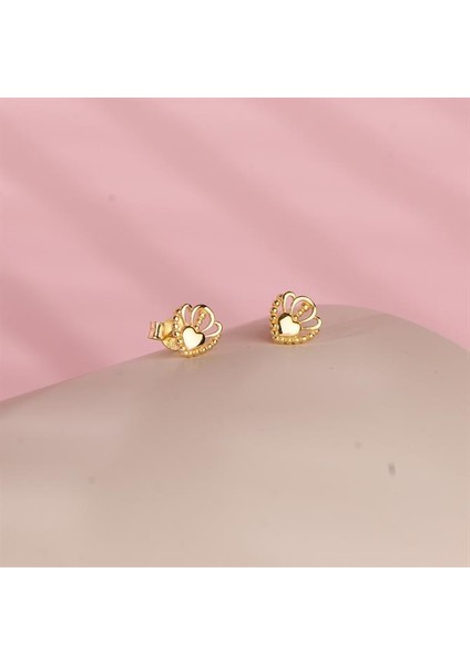 14K Altın Deniz Kabuğu Küpe