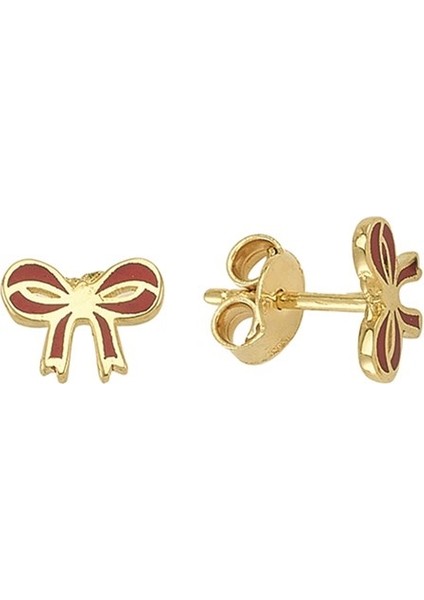 14 Ayar Altın Fiyonk Küpe