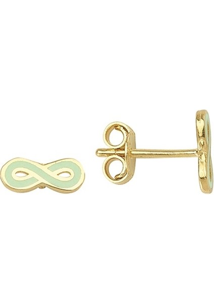14 Ayar Altın Sonsuzluk Küpe