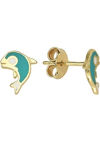 14 Ayar Altın Balık Küpe