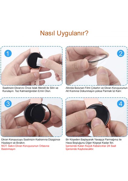 Huawei Gt2 42MM Ekran Koruyucu 3D Kavisli Full Kaplama Pmma