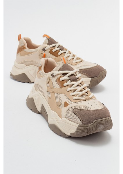 Lecce Bej-Kahve Kadın Spor Ayakkabı